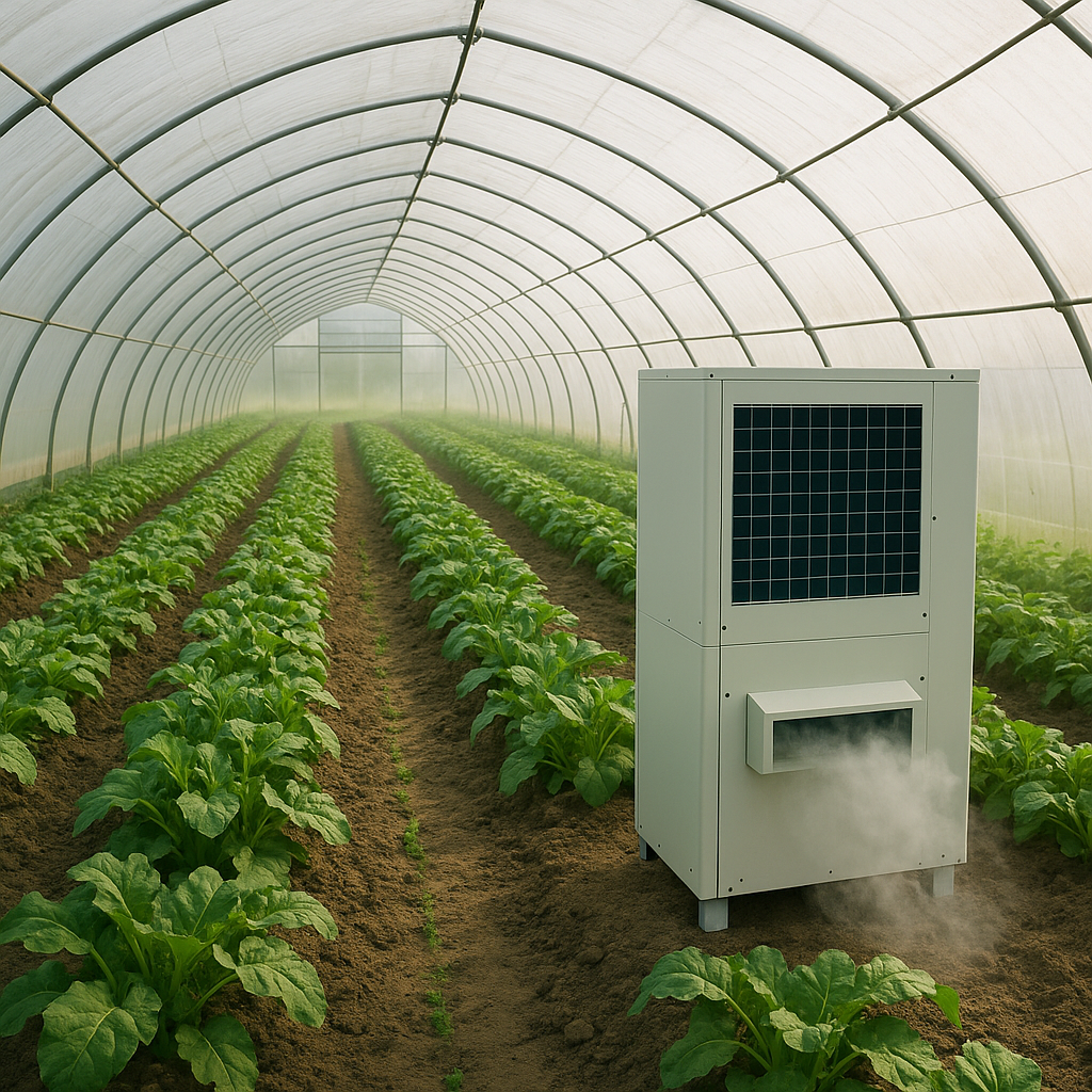 Serre Agricole et déshumidificateur thermodynamique